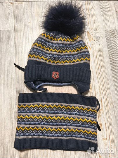 Комплект шапка и снуд