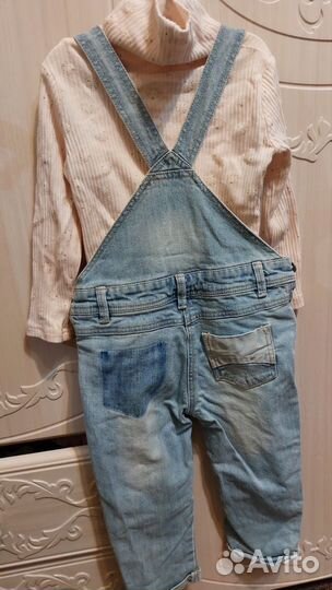 Джинсовый комбинезон для девочки 92