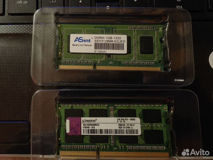 Оперативная память ddr3 для ноутбука 2gb и 1gb