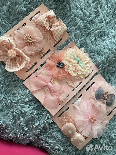 Повязки на голову для девочек (много разных)