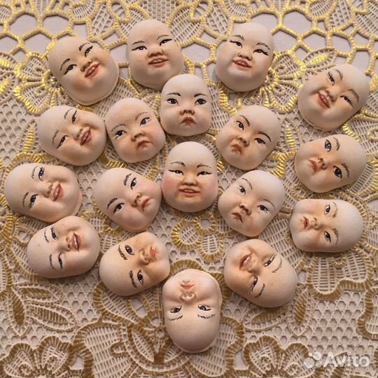 Личики для ватных игрушек