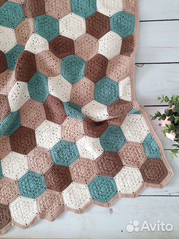 Детский плед 100 хлопок ручная работа