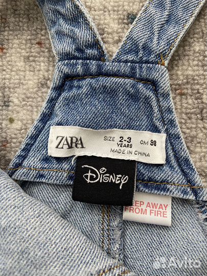 Джинсовый сарафан Zara детский 98