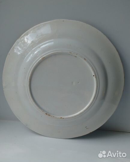 Тарелка голубые цветы