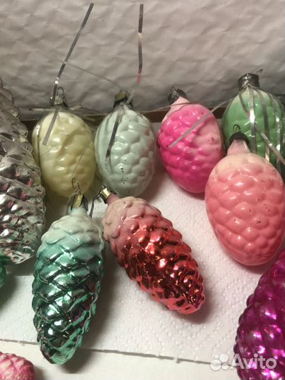 Елочные игрушки СССР шишки,бусы