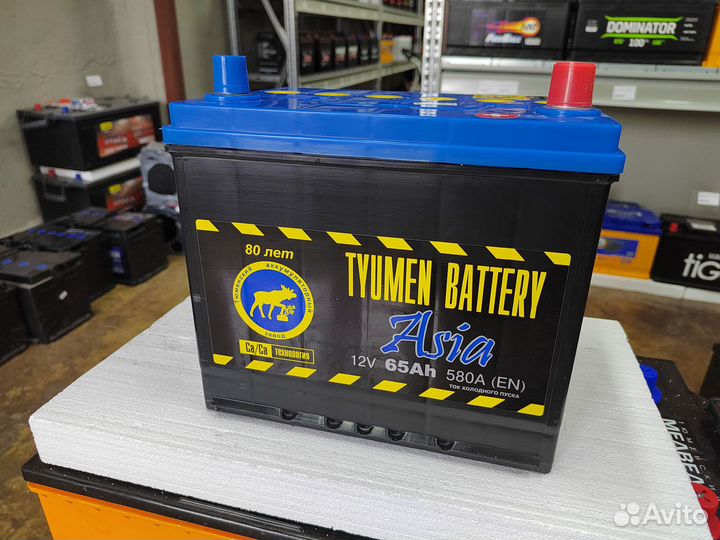 Аккумулятор Тюмень Азия 65 Ач обр 580 А