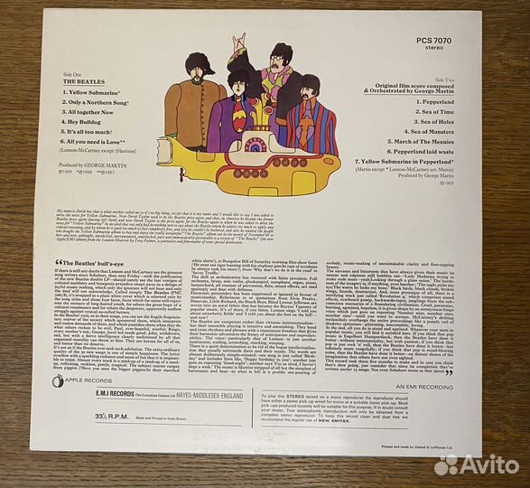 Пластинка The Beatles Yellow submarine