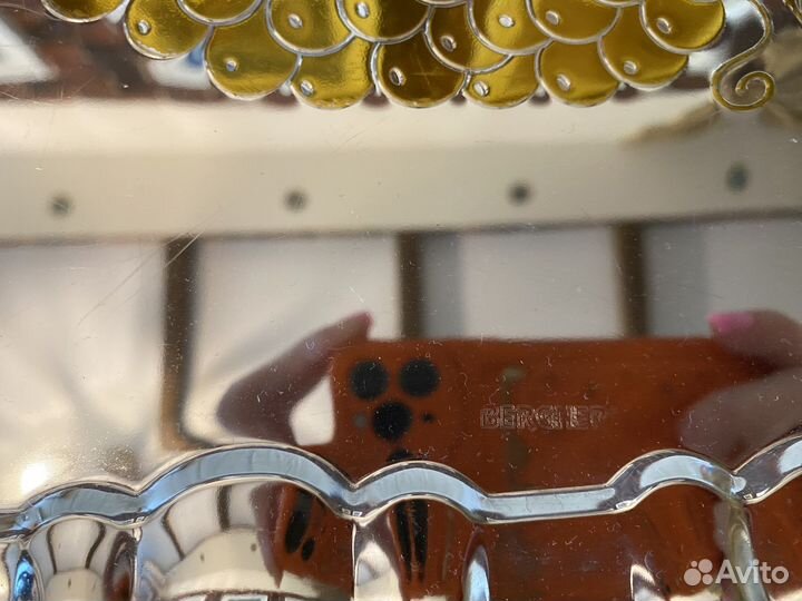 Поднос с виноградом Bergner хромированный