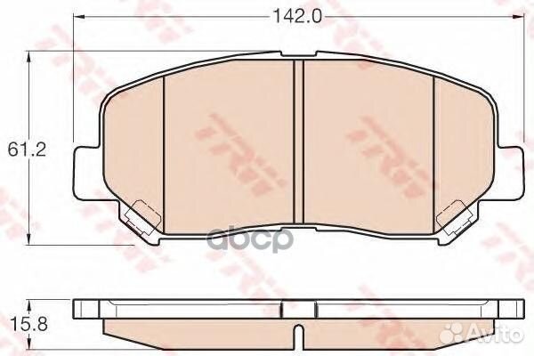 Колодки пер.mazda CX-5 KE, GH 2.0 12 GDB3562 TRW