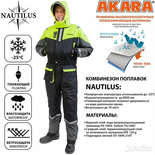 Комбинезон поплавок Akara Nautilus -25С