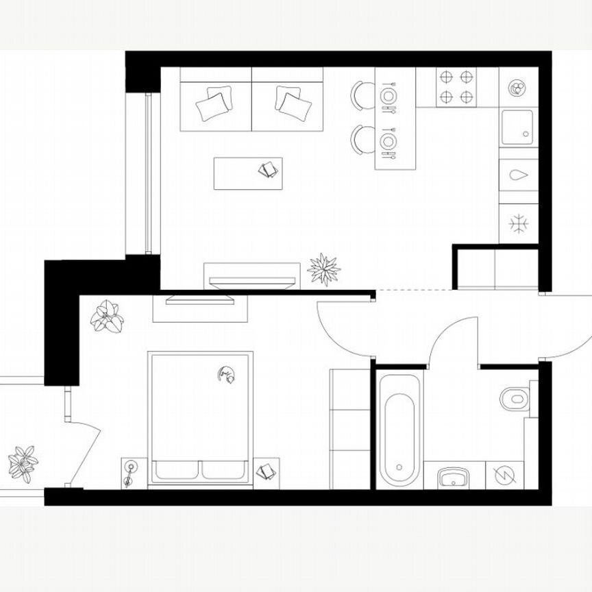 1-к. квартира, 38,1 м², 9/12 эт.