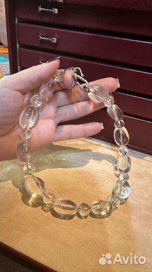 Бусы горный хрусталь