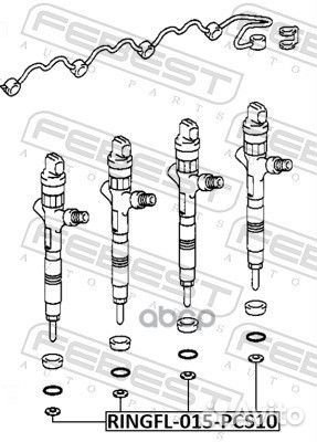 Кольцо уплотнительное форсунки впрыска топлива