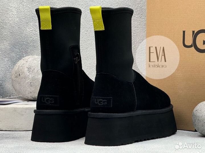 Угги женские на платформе Ugg Classic Dipper Black