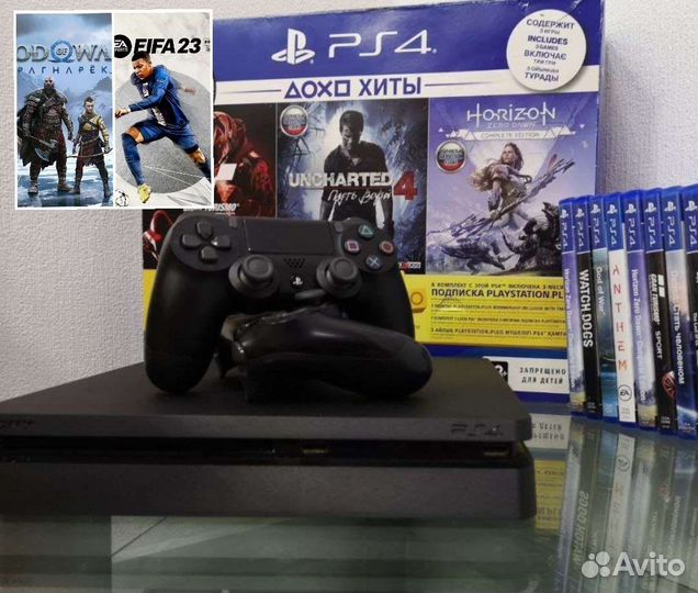 Playstation 4 +400 игр (fifa 23,gow ragnarok)