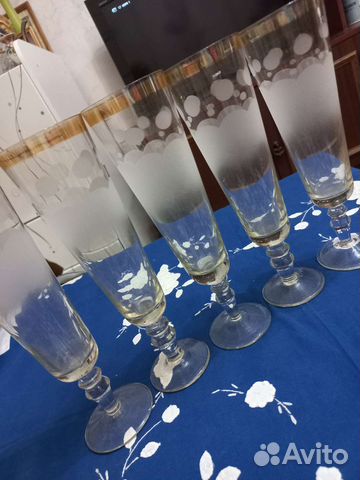 Фужеры цветное стекло СССР