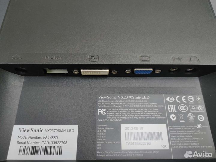 Монитор Viewsonic 24 дюйма
