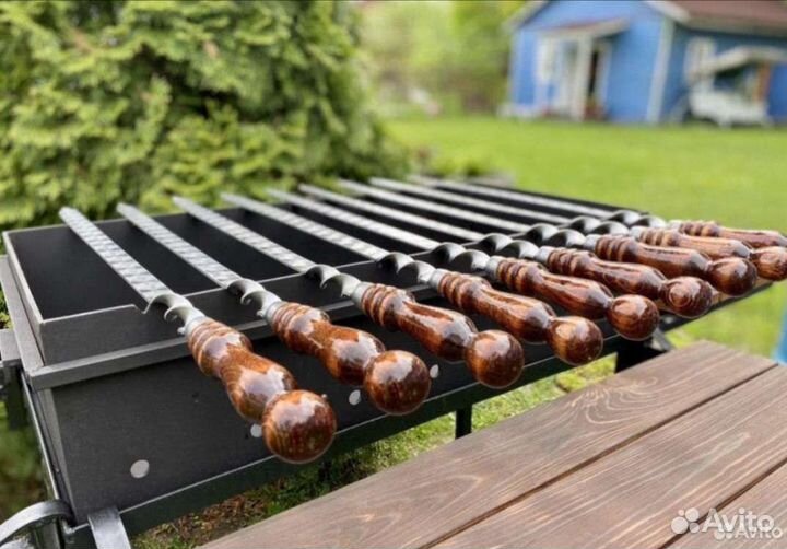 Шампура из нержавейки деревянной ручкой