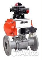 Кран шаровой DN.ru кшфпт 316.180 Ду50 Ру40 фланцевый, полнопроходной, 3-составной, нержавеющая сталь