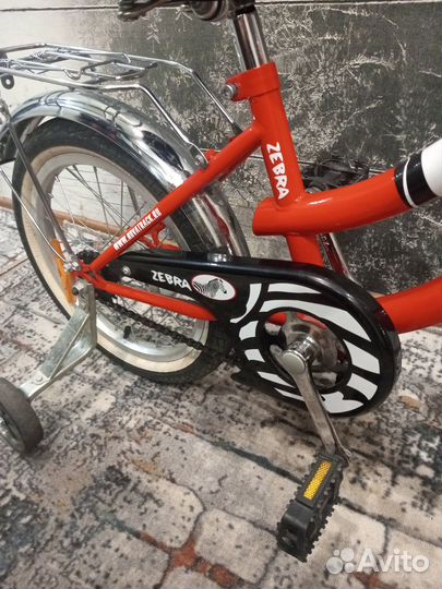 Велосипед детский zebra novatrack 16 дюймов
