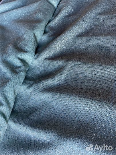 Ткань голубая с люрексом