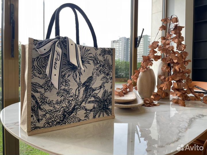 Сумка шопер пляжная из джута 