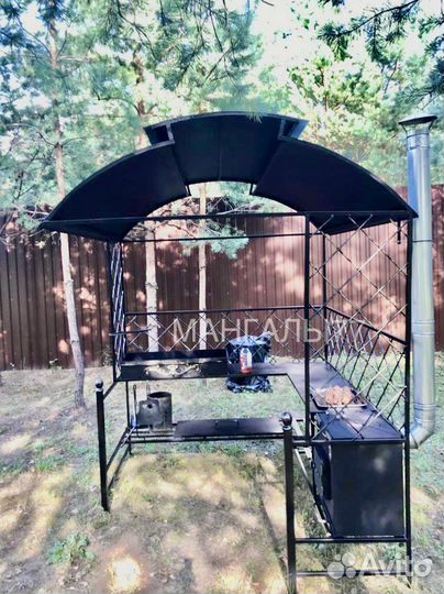 Мангал с крышей