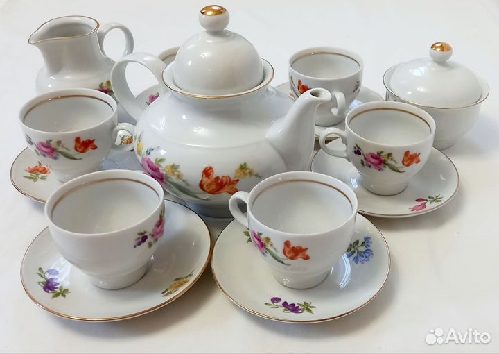 Набор столовой посуды на 6 персон фарфор ГДР