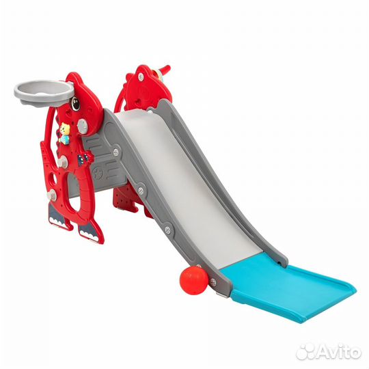 Горка Pituso «Викки» с баскетбольным кольцом и кольцебросом