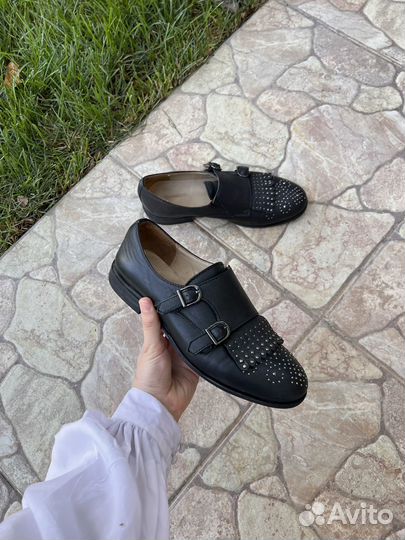 Полуботинки Лоферы mascotte 37 кожа черные