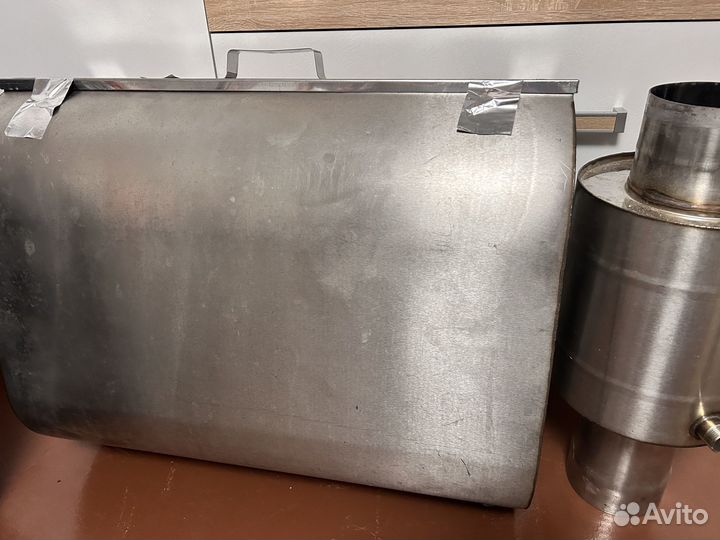 Бак для бани из нержавейки с теплообменником