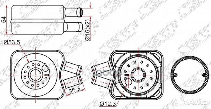 Радиатор масляный audi A4 94-00/A6 94-05/ford