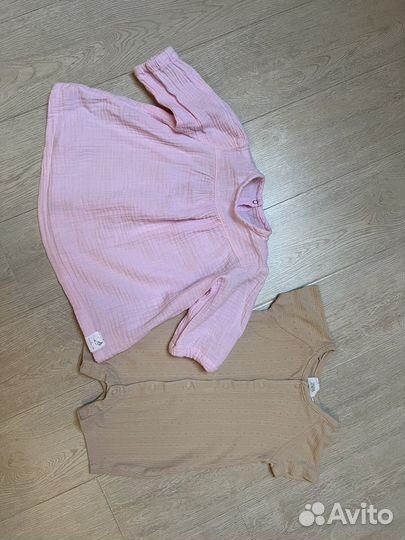 Муслиновое платье и песочник