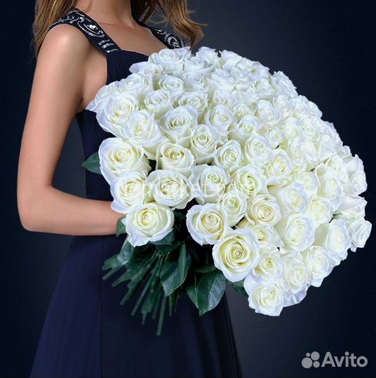 101 белая роза