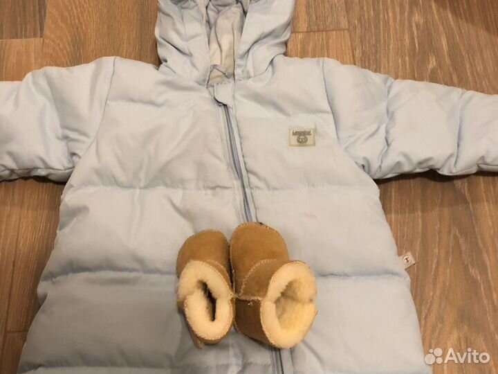 Конверт зимний для малыша 0+ и угги