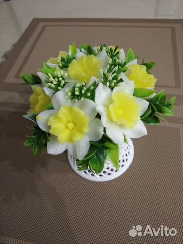Букет из нарцисс мыльный