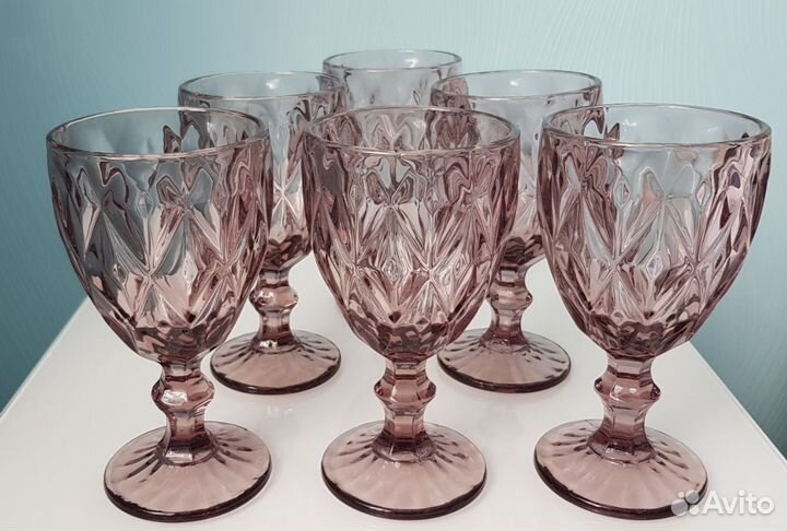 Бокалы/Набор бокалов/Цветные бокалы/Бокалы 6 шт