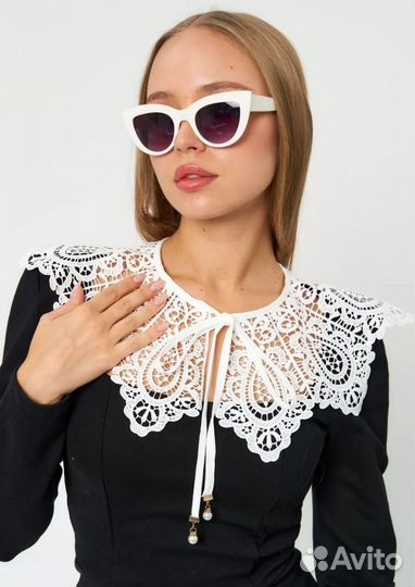 Кружевной накладной воротник. Новый