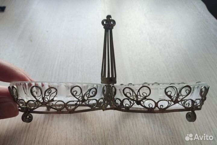 Хрустальная менажница СССР