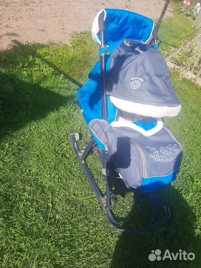 Детские санки коляска ника