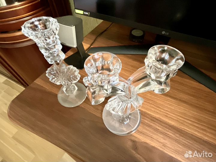 Подсвечники хрустальные СССР