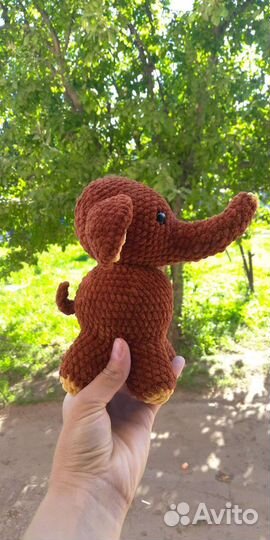 Вязаная игрушка.Слон