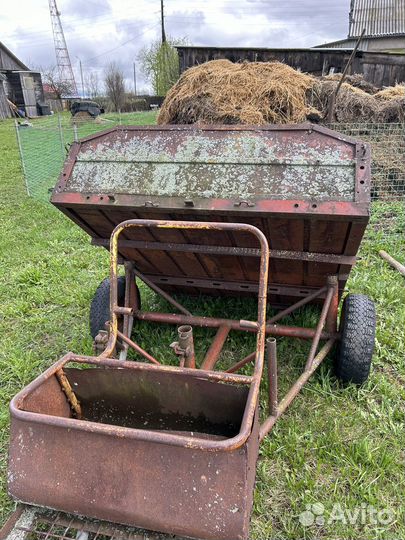 Прицеп для мотоблока самосвальный