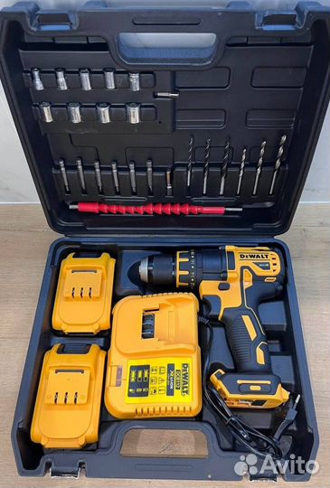 Шуруповерт dewalt ударный 26 v + биты и сверла