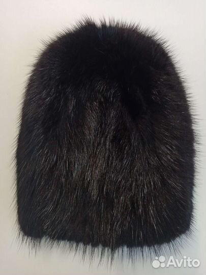 Шапка норковая вязаная