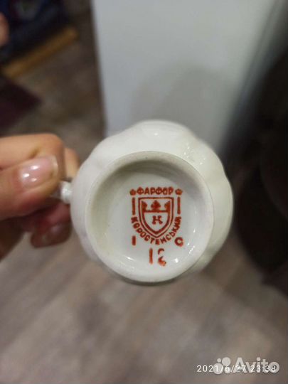 Чашка с блюдцем коростенский фарфор