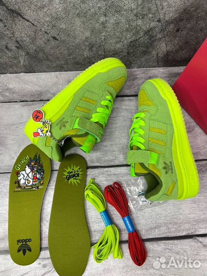 Кроссовки Adidas forum low grinch