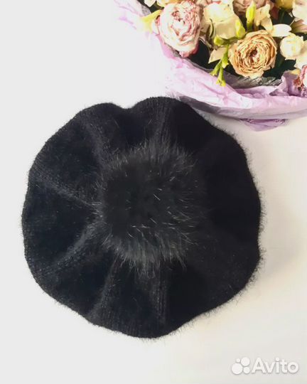 Берет из пуха норки