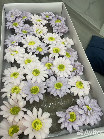 Мыльные розы, пионы, ромашки., упаковка