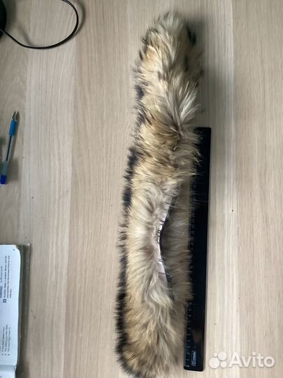 Опушка на молнии 60 см натуральный мех